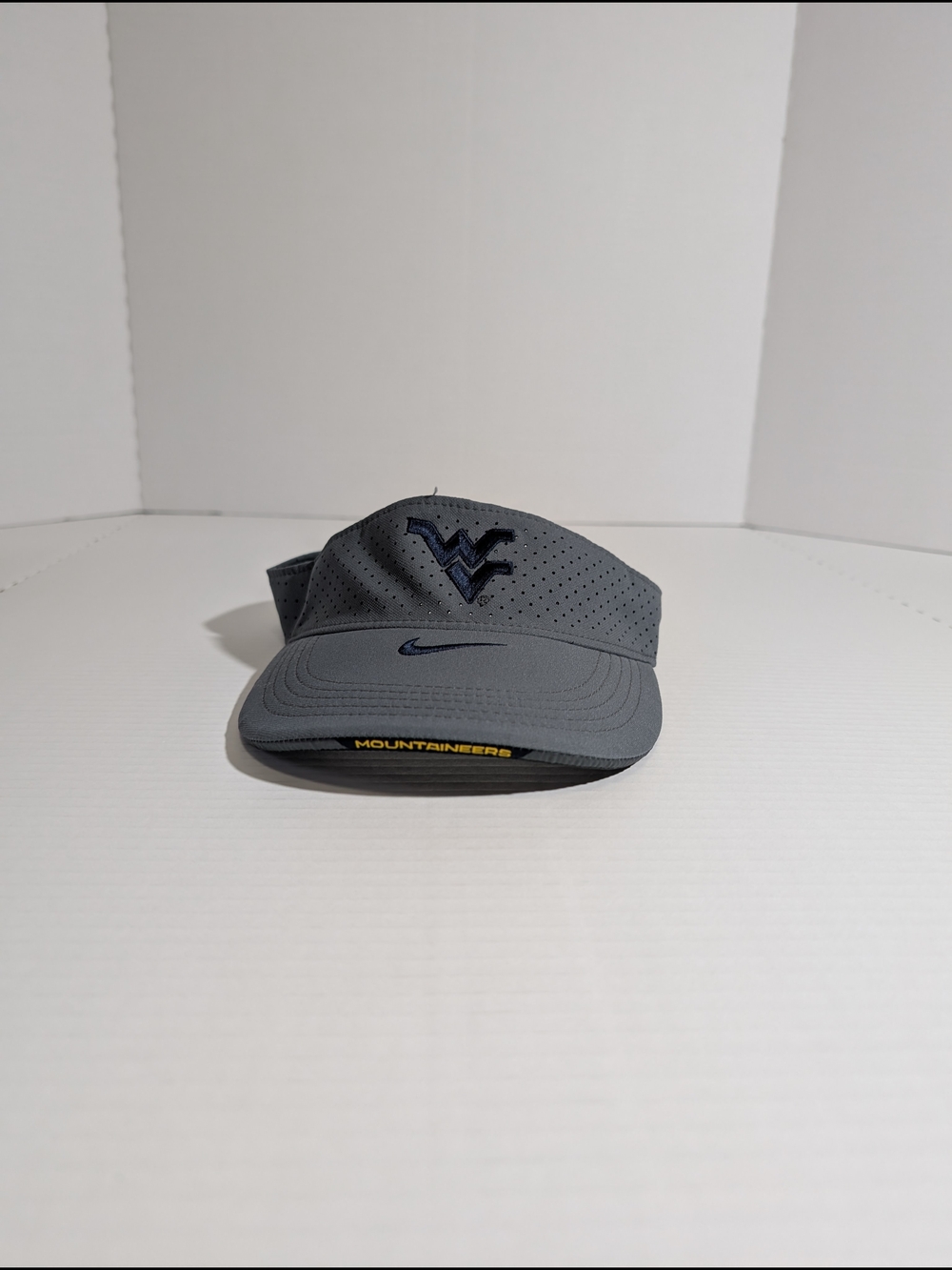 Nike WVU Mountaineers Grey Performance Visor